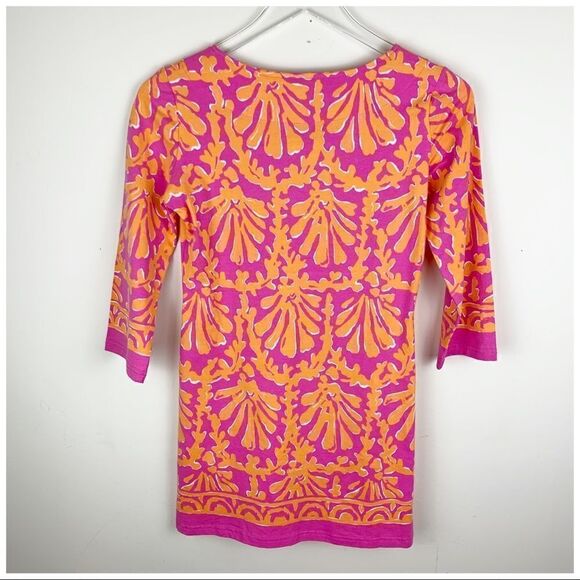 Barbara Gerwit Preppy Pink/Orange Cotton Tunic Cover-Up XS NWT - Picture 6 of 14